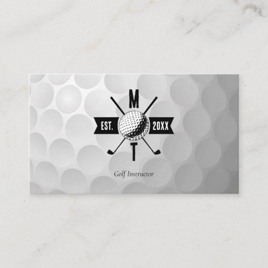 ゴルフインストラクタービジネスソーシャルメディアQRコード 名刺 (正面)