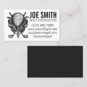 ゴルフインストラクタープロゴルファーコースボールクラブティー 名刺 (正面/裏面)