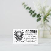 ゴルフインストラクタープロゴルファーコースボールクラブティー 名刺 (スタンド正面)