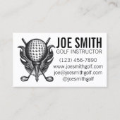 ゴルフインストラクタープロゴルファーコースボールクラブティー 名刺 (正面)