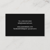 ゴルフインストラクタープロゴルフスイングコーチ 名刺 (裏面)