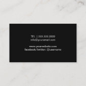 ゴルフインストラクタープロフェッショナルブルーメタルスポーツ 名刺 (裏面)