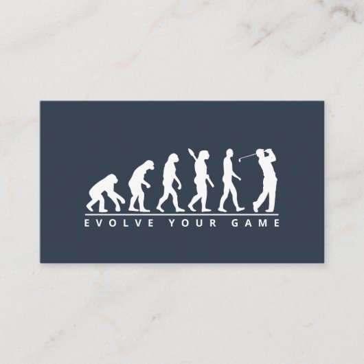 ゴルフインストラクタープロフェッショナルユーモアのあるシンプルネイビー 名刺 (正面)
