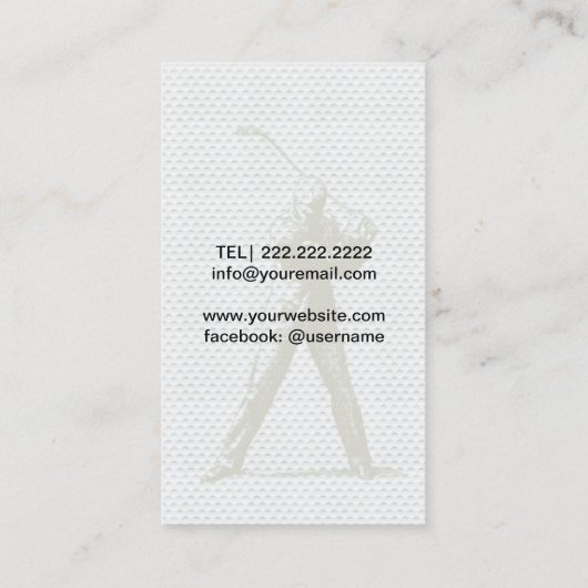 ゴルフインストラクタープロフェッショナル 名刺 (裏面)