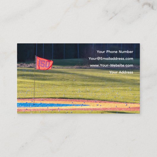 ゴルフインストラクターホールインワンゴルフコートゴルフスポーツ 名刺 (裏面)