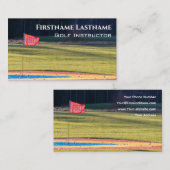 ゴルフインストラクターホールインワンゴルフコートゴルフスポーツ 名刺 (正面/裏面)