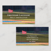 ゴルフインストラクターホールインワンゴルフコートゴルフスポーツ 名刺 (正面/裏面)