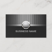 ゴルフインストラクターモダンメタルプロフェッショナルスポーツ 名刺 (正面)