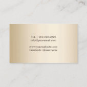 ゴルフインストラクターモダン金ゴールドストライプ 名刺 (裏面)