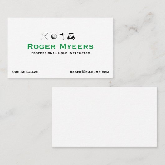 ゴルフインストラクター名刺ゴルフ場 名刺 (正面/裏面)