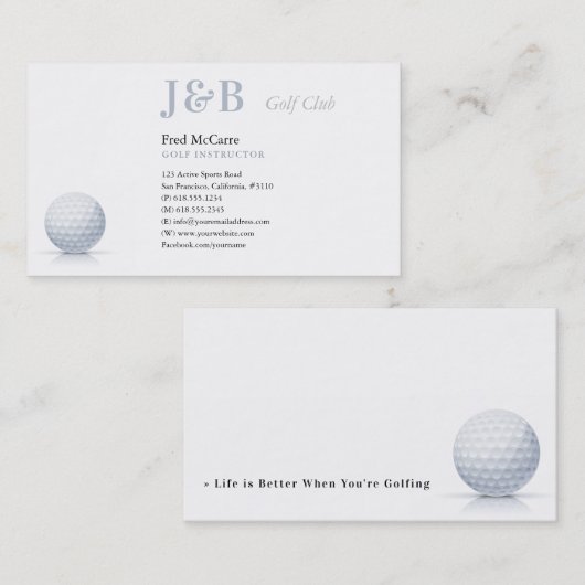 ゴルフインストラクター |クラ最高のブ 名刺 (正面/裏面)