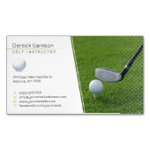 ゴルフインストラクター |プロフェッショナル先生 マグネット名刺 (正面)