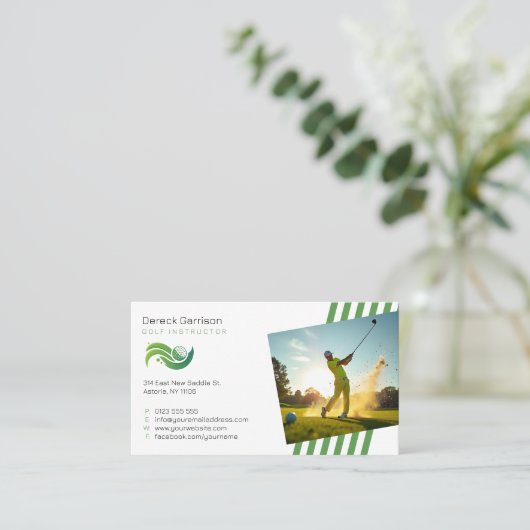 ゴルフインストラクター |プロフェッショナル先生 名刺 (スタンド正面)
