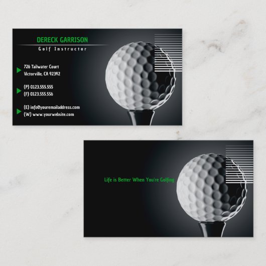 ゴルフインストラクター | Perfect Sport 名刺 (正面/裏面)