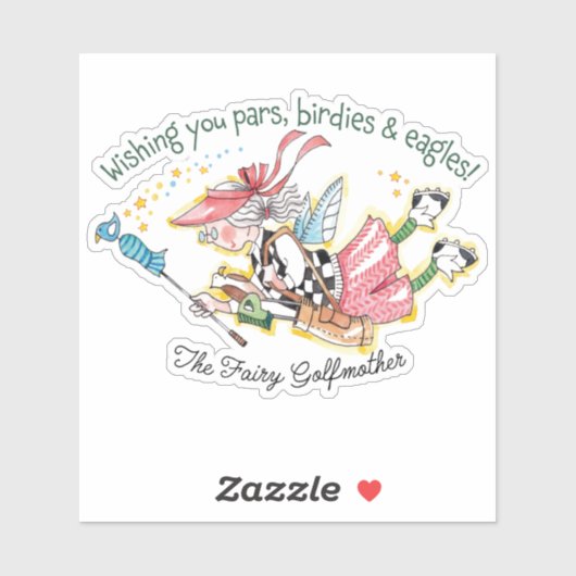 ゴルフインスピレーション妖精ゴールドマザー切り出し シール (シート)