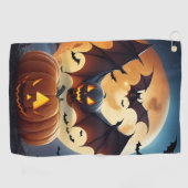 ゴルフイン不気味スタイル:ハロウィンゴルフタオル ゴルフタオル (横)