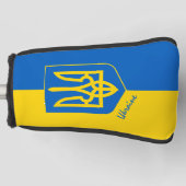ゴルフウクライナ&ウクライナ国旗/ゴルフクラブカバー ゴルフヘッドカバー (正面)