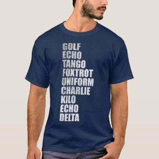 ゴルフエコータンゴfoxtrotユニフォームcharlie kilo echo tシャツ