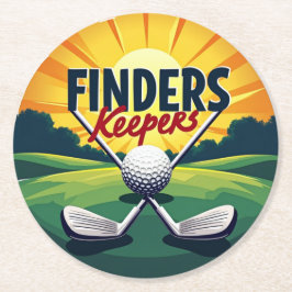 ゴルフエレガントをテーマにした愛好家のためのアートワーク ラウンドペーパーコースター