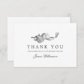 ゴルフエレガントテーマ19誕生日 サンキューカード (正面/裏面)