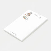 ゴルフエレガントバッグとイニシャルメモ帳 ポストイット (アングル)