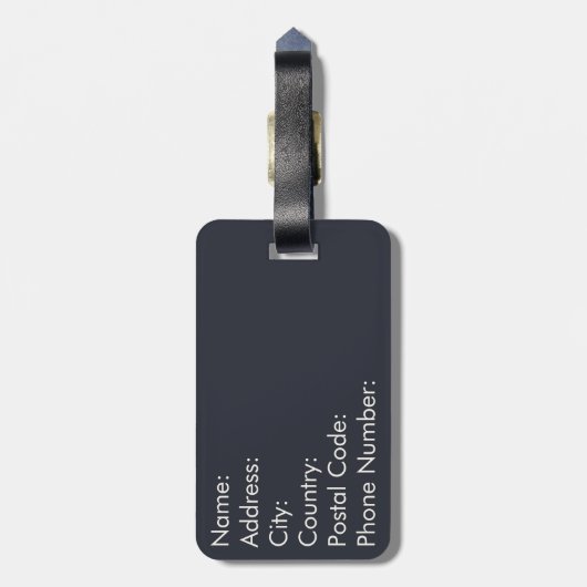 ゴルフエレガントパーソナライズされたクラブモノグラムデザイン ラゲッジタグ (裏面縦)