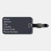 ゴルフエレガントパーソナライズされたクラブモノグラムデザイン ラゲッジタグ (裏面横)