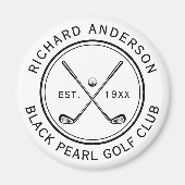 ゴルフエレガントパーソナライズされたクラブ名 マグネット (正面)