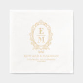 ゴルフエレガントビクトリアンフローラ枠 箔ナプキン (正面)