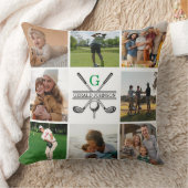 ゴルフエレガントモノグラムコラージュデザイン クッション (ブランケット)