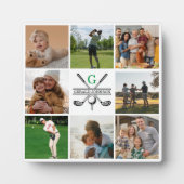 ゴルフエレガントモノグラムコラージュデザイン フォトプラーク (正面)