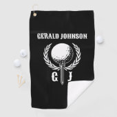 ゴルフエレガントモノグラムデザインとリース ゴルフタオル (インサイチュ)