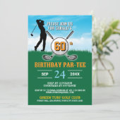 ゴルフエレガント誕生日デザイン 招待状 (スタンド正面)