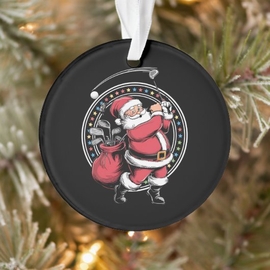 ゴルフオークリスマスサンタクロースヴィンテージゴルファーGolfi オーナメント (ツリー)