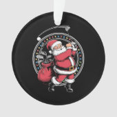 ゴルフオークリスマスサンタクロースヴィンテージゴルファーGolfi オーナメント (正面)
