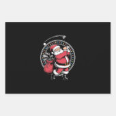 ゴルフオークリスマスサンタクロースヴィンテージゴルファーGolfi ラッピングペーパーシート (正面)