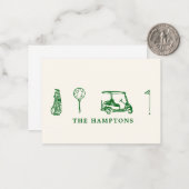 ゴルフカクテル ノートカード (正面/裏面インサイチュ)