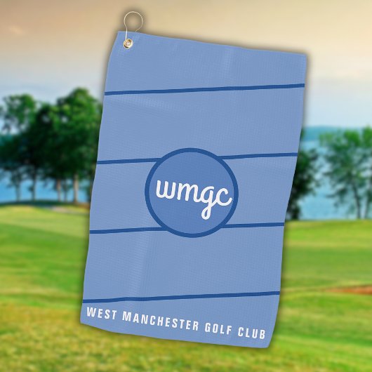 ゴルフカスタマイズクラブ名ブルーゴルフタストライプオル ゴルフタオル