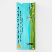 ゴルフカスタマイズドライビングレンジビジネス風光明媚 横断幕 (縦)