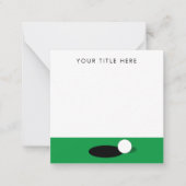 ゴルフカスタムのゴルフをテーマにしたゴルフノートカード ノートカード (正面)