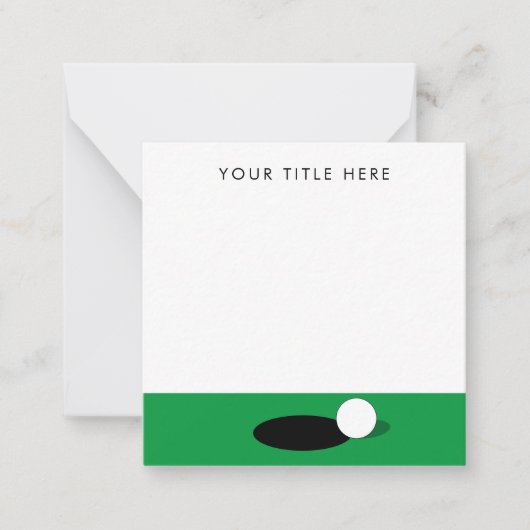 ゴルフカスタムのゴルフをテーマにしたゴルフノートカード ノートカード (正面)