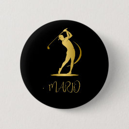 ゴルフカスタムデザイン付きラウンドボタン 缶バッジ