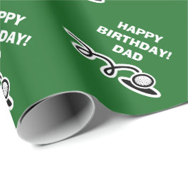 ゴルフカスタムボールラッピング紙男性へ誕生日 ラッピングペーパー