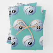 ゴルフカスタムモノグラム名包装紙シート ラッピングペーパーシート (インサイチュ)