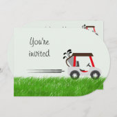 ゴルフカスタム恋人ゴルファーの年齢誕生日 招待状 (正面/裏面)