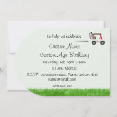 ゴルフカスタム恋人ゴルファーの年齢誕生日 招待状 (裏面)