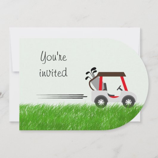 ゴルフカスタム恋人ゴルファーの年齢誕生日 招待状 (正面)