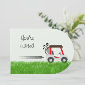 ゴルフカスタム恋人ゴルファーの年齢誕生日 招待状 (スタンド正面)