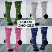 ゴルフカスタム文字パターン灰色 ソックス