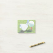 ゴルフカッコいいテーマスティッキーノートパッド ポストイット (デスク上)